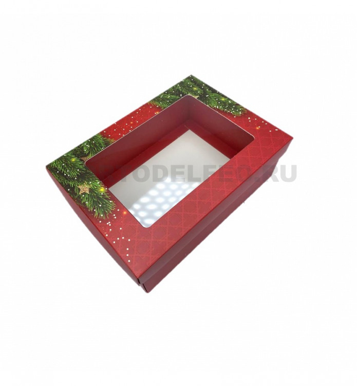 Коробка Новогодняя Елочка 21*15*7см